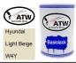 Preview: Hyundai, Light Beige, W4Y: 500ml Lackdose, von ATW Autoteile West.